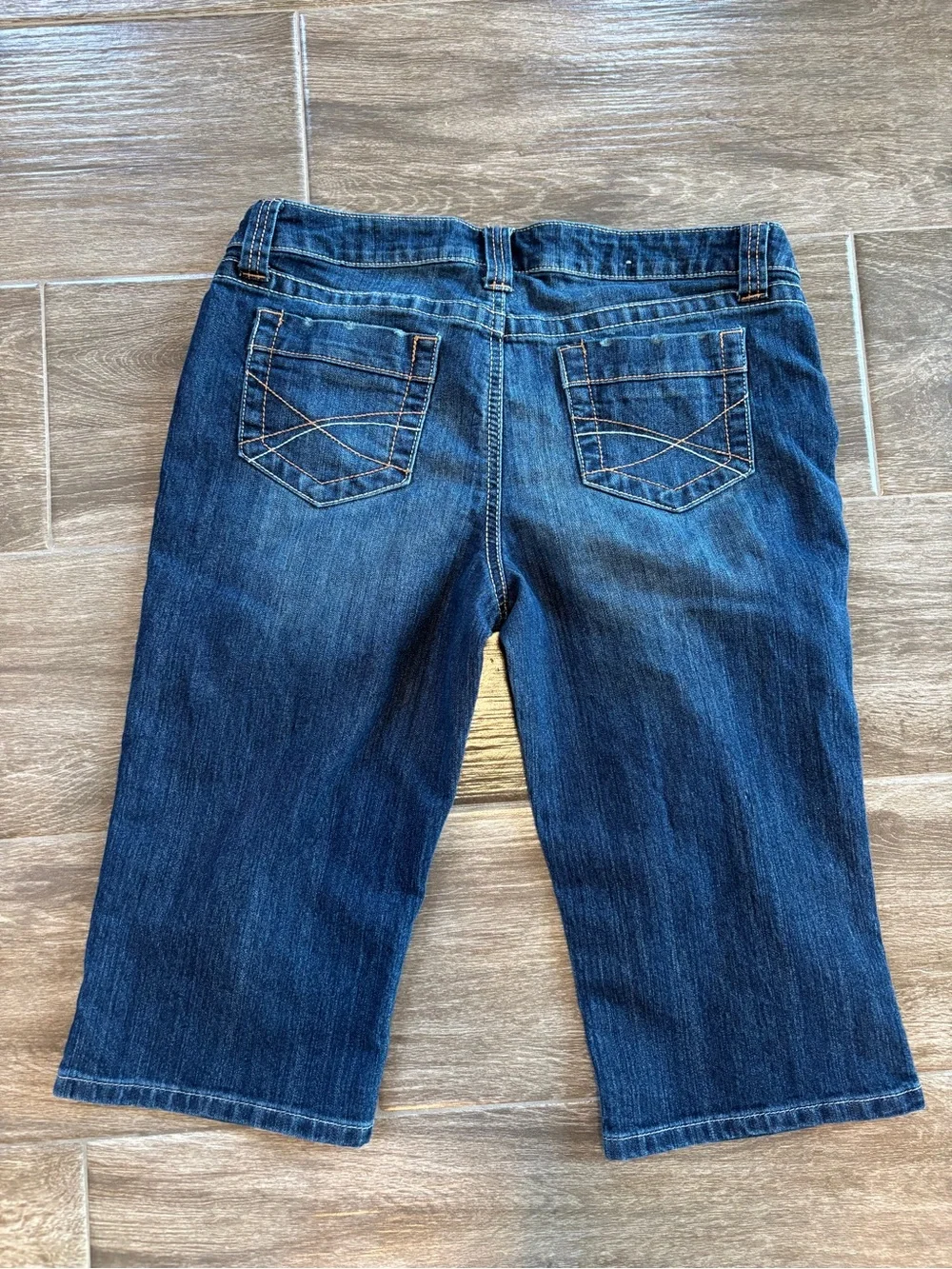 SO Juniors Size 11Dark Blue Boyfriend Denim Bermuda Shorts Relaxed Long